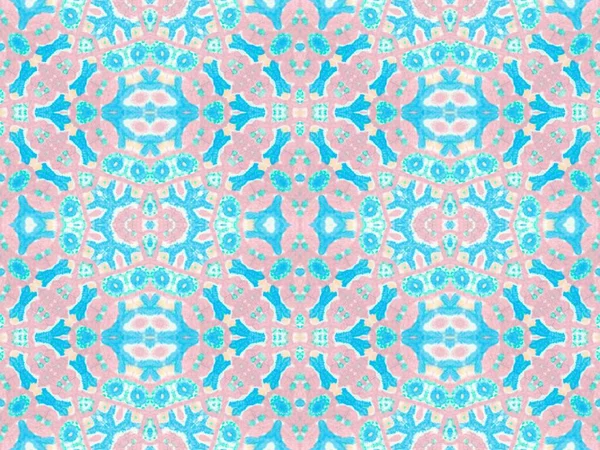 Pink Dirty Art Effekt Aqua Seamless Ornament Azure Blue Brushed — Stockfoto