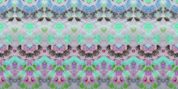 Xmas Blue Dyed Art Batik 사이트 녹색을 텍스처 그래피티 지그재그 — 스톡 사진