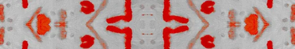 Piros Zökkenőmentes Minta Egészség Nyakkendő Grunge Művészeti Canva Cement Akvarell — Stock Fotó