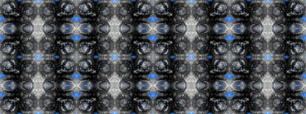 Black Tie Dye Print White Geometric Tile Grey Messy Watercolor — Foto Stock