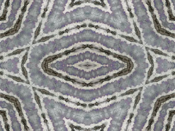 Folk Geometric Seamless Banner Ornate Tie Dye Efeito Grungy Pincel — Fotografia de Stock