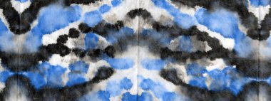 Indigo Tie Boya Sanatı. Suluboya boya. Sanatsal Kirli Kanva. Geleneksel Kova dokusu. Geleneksel Rough Art Print. Yağlı fırça. İndigo Fırçalanmış Malzeme. Grafik Boyalı.