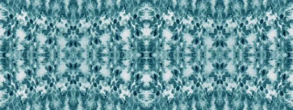 Niebieski Wzór Barwnika Powtarzam Azure Geometric Efekt Śniegu Grunge Sztuka — Zdjęcie stockowe