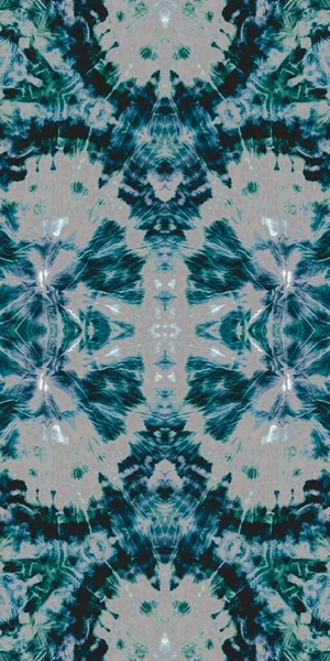 Desenho Tintura Gravata Azul Repetição Geométrica Neve Noite Cold Grunge — Fotografia de Stock