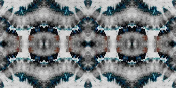 Gray Tie Dye Design Blood Geometric Tile Black Grungy Effect — Stock Photo, Image