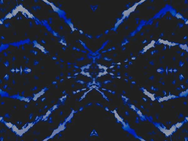 ホワイトタイダイバティック 星の部族シームレス 夜汚れ汚れた水の色 青い水彩画 コールドスパークルグランジ インディゴブラシペイント ダークブラッシュスペース ブラック ブラーポスター — ストック写真