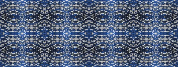 Denim Tie Dye Banner Gray Ethnic Motif Grijze Vuile Kunst — Stockfoto