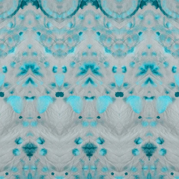 Blue Xmas Dyed Ikat Art Efek Grungy Laut Aquarelle Abstrak — Stok Foto
