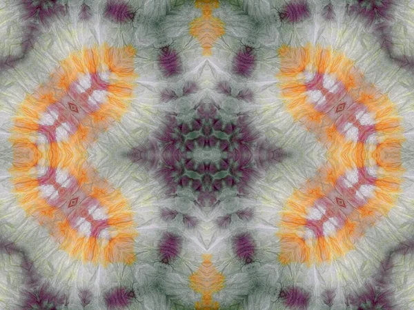 Ornamento Geometrico Tribale Tessuto Creativo Cravatta Colorante Sporco Striscione Arte — Foto Stock