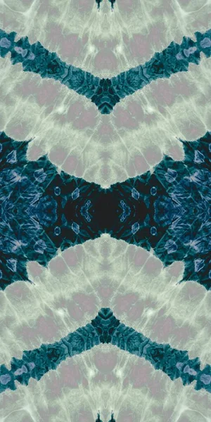 Azure Tie Dye Print Star Endless Ornament Preto Espaço Frio — Fotografia de Stock