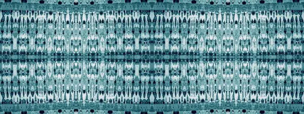 ブルー アート 雪のブラシ付き繊維 ブルー オジー シームレス サイアン 万華鏡タイル Azure Artistal — ストック写真