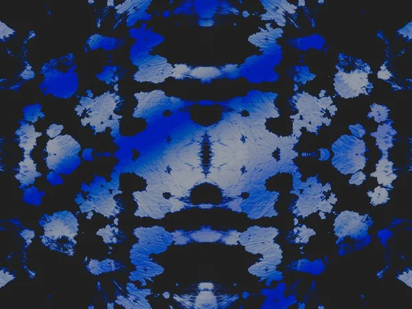 Black Artistic Tie Dye Ice Kaleidoscope Tile Denim Rough Dirty — Stockfoto