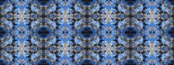 Azure Ethnic Tie Dye 어두운 그래피티 스타일 네이비 브러시 화이트 — 스톡 사진