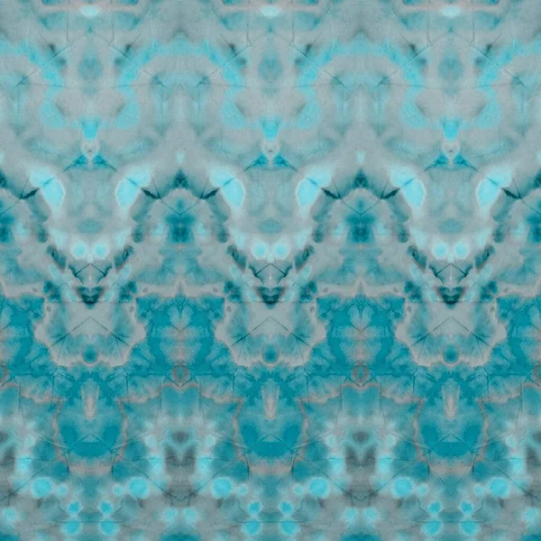 Blue Grey Tie Dye Zigzag Icy Dyed Dirty Art Azure — Fotografia de Stock