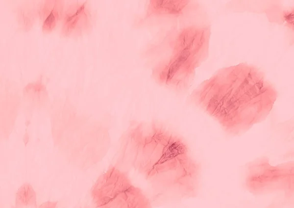 红色艺术领带染料 水彩印刷 女性肮脏的艺术风格 玫瑰水彩画 液体刷丝 珊瑚涂鸦风格 粉红图形染色 毛皮油墨水 — 图库照片