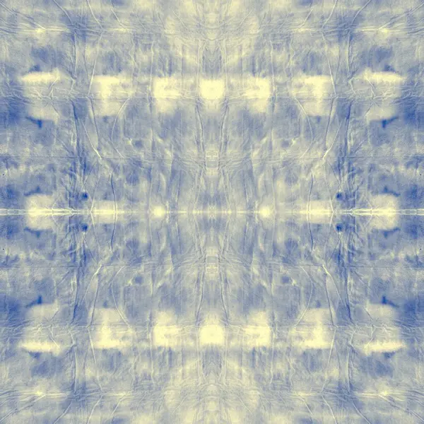 Blur Tie Dye Batik Repetição Geométrica Mar Indigo Grunge Background — Fotografia de Stock