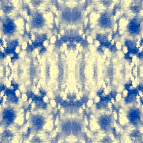 Blue Tie Dye Stripes Sky Geometric Chevron Indigo Artistic Canva — Fotografia de Stock