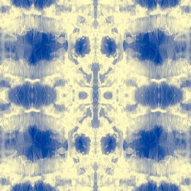 Mavi Boyalı Kumaş Sanatı. Gökyüzü Süslü Döşeme. İndigo Kirli Sanat Kanvası. Beyaz suluboya boya. Ulusal Bulut Tarzı. Çamaşır suyu fırçası boyası. Görünmez Mürekkep Fırçası. Donanma Kova Yapısı.