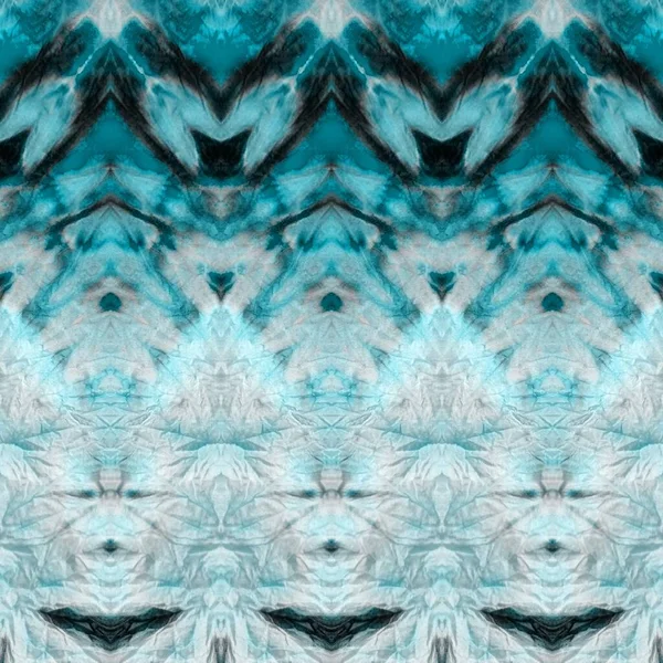 Blauwe Aqua Geverfd Art Batik Sky Xmas Aquarel Sneeuw Abstracte — Stockfoto