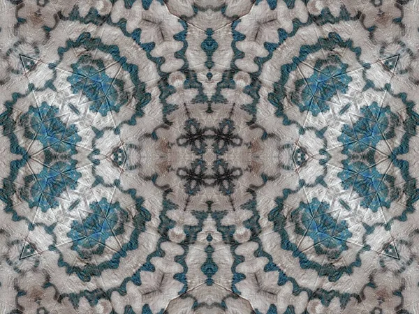 Stamgeometrisk Prydnad White Tie Dye Art Smutsiga Akvarell Färgglada Aquarelle — Stockfoto