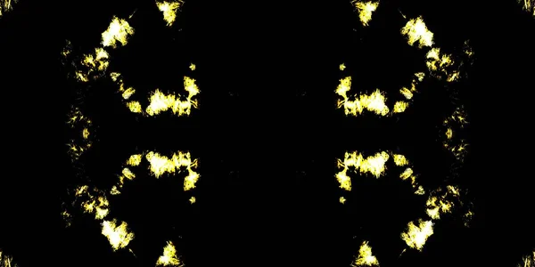 Желтый Брасс Термокрасные Чернила Грубая Абстрактная Акварель Майя Традиционно Окрашена — стоковое фото