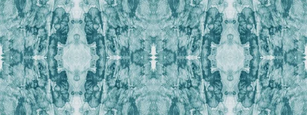 Snow Artistic Tie Dye White Modern Ogee Tile Cyan Dirty — Stock Fotó