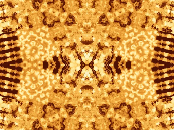 Жёлтый Повторяющийся Шаблон Галстук Дай Батик Brown Abstract Aquarelle Кислые — стоковое фото