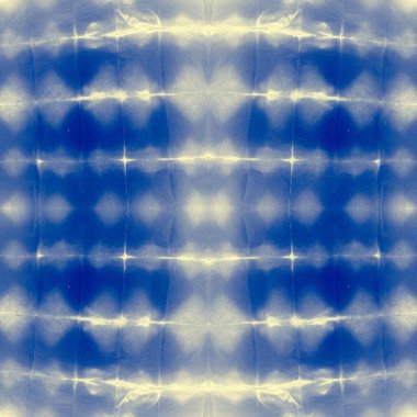 Deniz Boyalı Sanat Batik. Gökyüzü Kusursuz Şablon. Sarı Grunge Arkaplanı. Bej Soyut Yazdırma Cloud Modern Boyalı. Çamaşır suyu stili mürekkep. Mavi Fırçalı Malzeme. Donanma Suluboya Boyası.