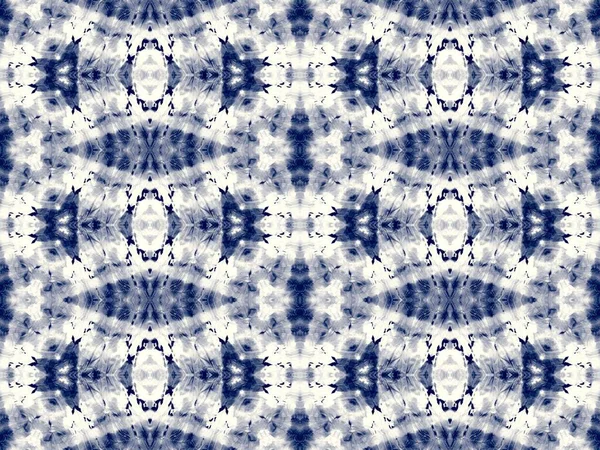 Denim Ethnic Tie Dye Shibori Indigo Folk Oil Brush Indigo — Stockfoto