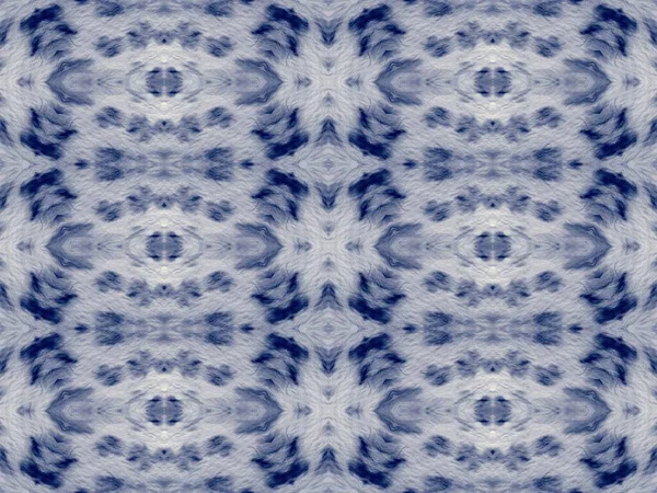 Corante Gravata Azul Denim Shibori Grunge Textura Escovada Indigo Telha — Fotografia de Stock