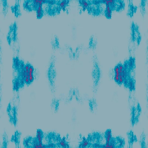 Tie Dye Print Congelar Forma Tecido Primavera Geométrica Fiery Cyan — Fotografia de Stock