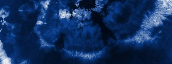 Aqua Tie Dye打印 海军涂鸦风格 光刷材料 天空肮脏的艺术横幅 Denim Watercolor Paintbrush 黑色的刷纸 — 图库照片