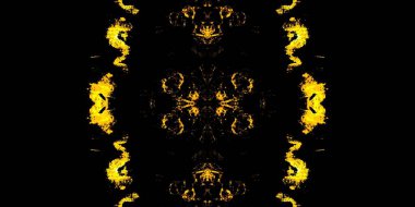 Sarı Kağıt Boyası. Yaratıcı Kravat Boyası. Parlayan Suluboya Mürekkebi. Fiery Rough Sanat Baskısı. Siyah Kova Boyası. Gece Fırçalı Kağıt. Uzay Kirli Arkaplan. Koyu Geometrik Motif.