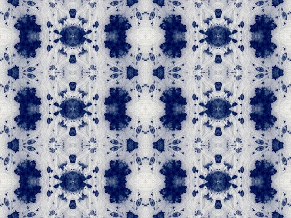 Tessitura Denim Tie Dye Tessuto Spazzolato Blu Bianco Motivo Blu — Foto Stock