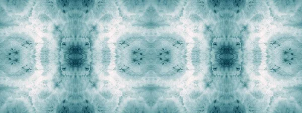 White Tie Dye Print Blue Brushed Texture Azure Chevron Ornament — Stockfoto