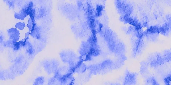 インディゴ バティック 水彩画 ダーティアート絵画 装飾的な水彩インク 装飾的な落書きスタイル 絹を磨いた インディゴブラシシルク ラフアート Print — ストック写真
