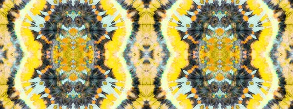 Sunny Ornamental Tile Grey Artistic Tie Dye Neon Abstract Texture — Fotografia de Stock