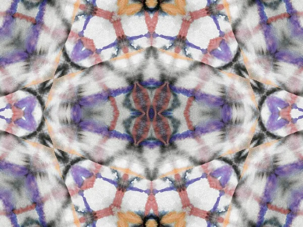 Süslü Geometrik Kusursuz Folk Boyalı Kumaş Mürekkebi Kirli Suluboya Buruşuk — Stok fotoğraf