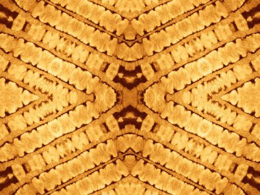 Sarı Zigzag Motifi. Dye Batik 'i bağla. Ochre Suluboya Mürekkebi. Aydınlık Yazdırma. Krep Yağlı Kağıt. Kahverengi Grafik Boyalı. Deri fırçalı kağıt. Doku Kirli Sanatlar Sanatçısı.