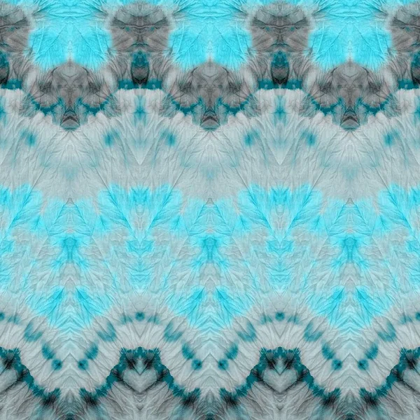 Gray Blue Tie Dye Zigzag Sea Winter Zigzag Cetak Warna — Stok Foto