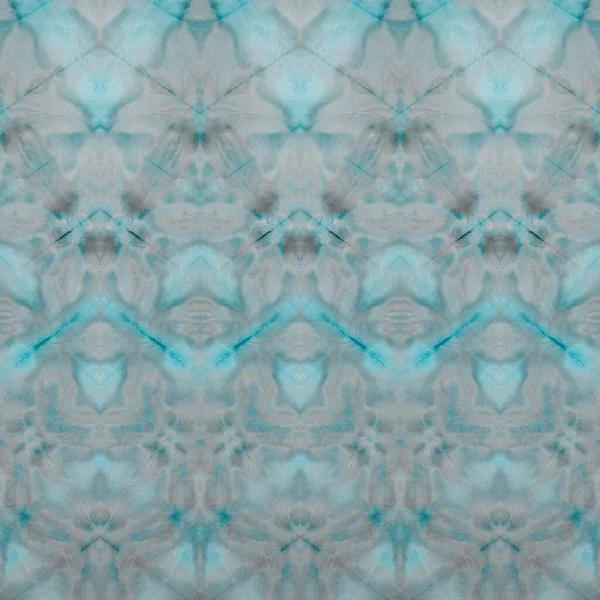 ブルーアクア染めファブリックインク 海の冬の背景 Azure Aquarelle Paint ブルーフォークジグザグ 灰色の雪インクのモチーフ ホワイトスタイリッシュな質感 ブラック アブストラクトプリント — ストック写真