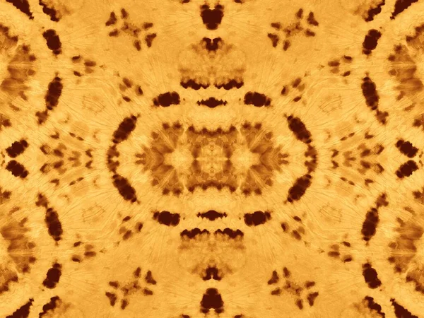 Ochre Ogee Seamless Creative Tie Dye Brown Abstract Print Burnt — Stock Photo, Image