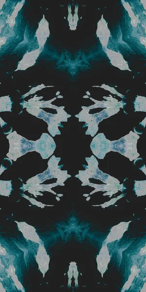 White Tie Dye Art Coolt Geometriskt Chevron Blå Natt Smutsiga — Stockfoto