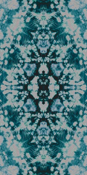 Blue Tie Dye Art Star Repeat Mönster Azure Smoke Grungy — Stockfoto