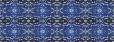 Donanma boyalı kumaş mürekkebi. Beyaz fırça boyası. Karanlık Tekrarlayan Motif. Gri Sembol Süslemesi. Azure Dirty Art Style. Donanma Modern Boya Fırçası. Denim Fırçalanmış Malzeme. Mavi Kova Dokusu