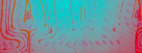 Pink Tie Dye Grunge Cyan Watercolor Paintbrush Sea Artistic Dirty — Foto Stock