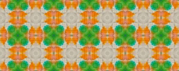 Pakistan Geometric Ornament Print. Orange Morocco Geometric Flower. Watercolor Mosaic Boho. Blue Arabic Ethnic Texture. Turkish Hippie Flower Ikat. Green Ethnic Ikat Blue Floral Pattern Boho.