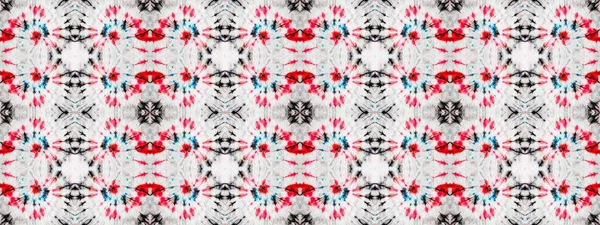 Red Brushed Paper Rose Geometrical Tile Blue Dirty Background White — Fotografia de Stock