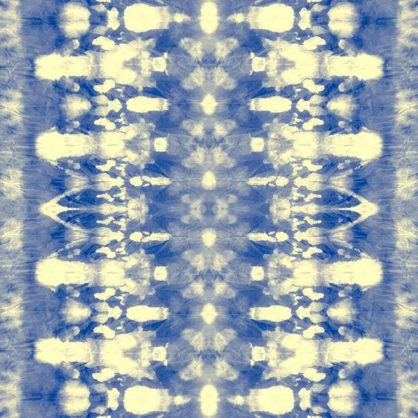 Синяя Красная Ткань Чернила Скай Оги Мотиф Индиго Эффект Гранж — стоковое фото