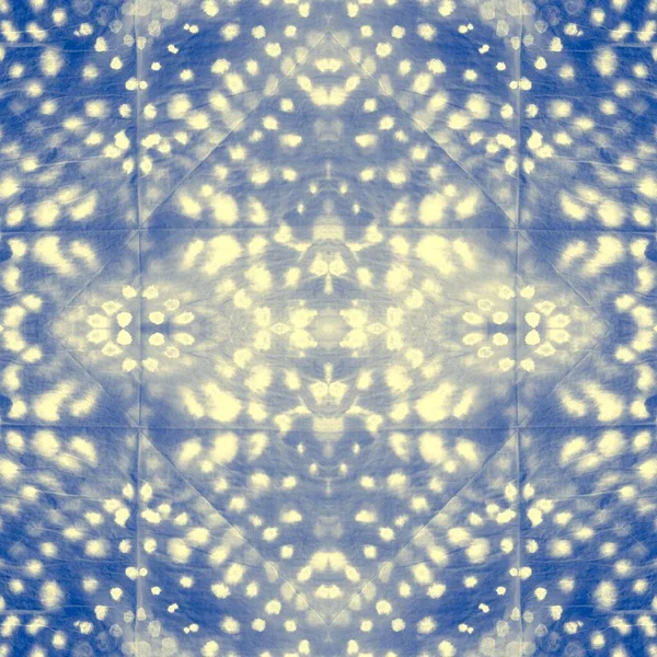 Sky Tie Dye Art Ornamento Étnico Blur Indigo Effect Grunge — Fotografia de Stock